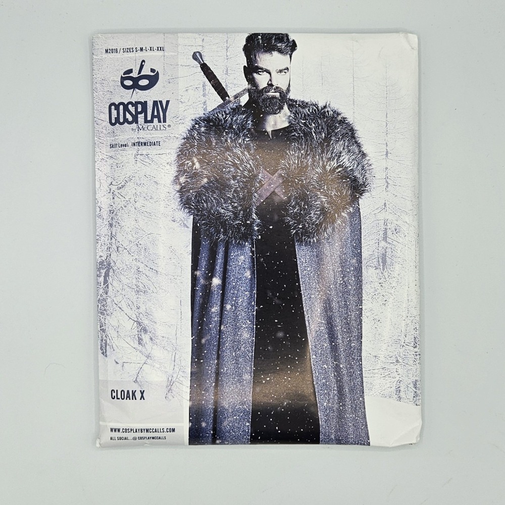 McCalls Cosplay M2016 Cloak detachable lined capelet S M L XL XXL Jedi LOTR GOT - Picture 1 of 3